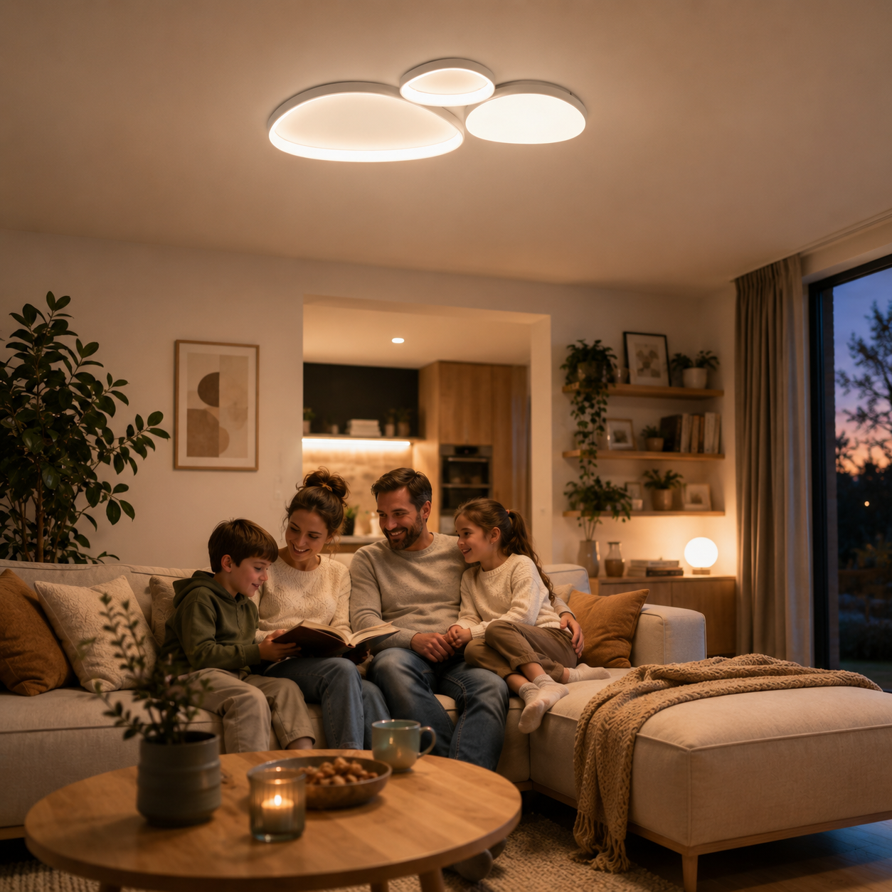 Nova Luce Altus v čistém moderním obývacím interiéru